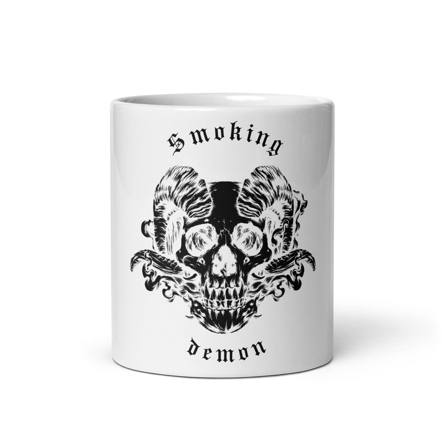 Smoking Demon Classic White Mug